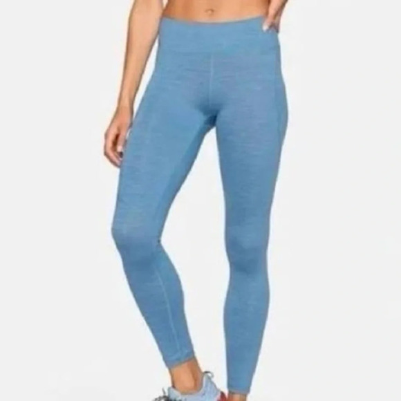 Outdoor Voices Space Dye Blue Techsweat Leggings Size Small - Picture 1 of 3